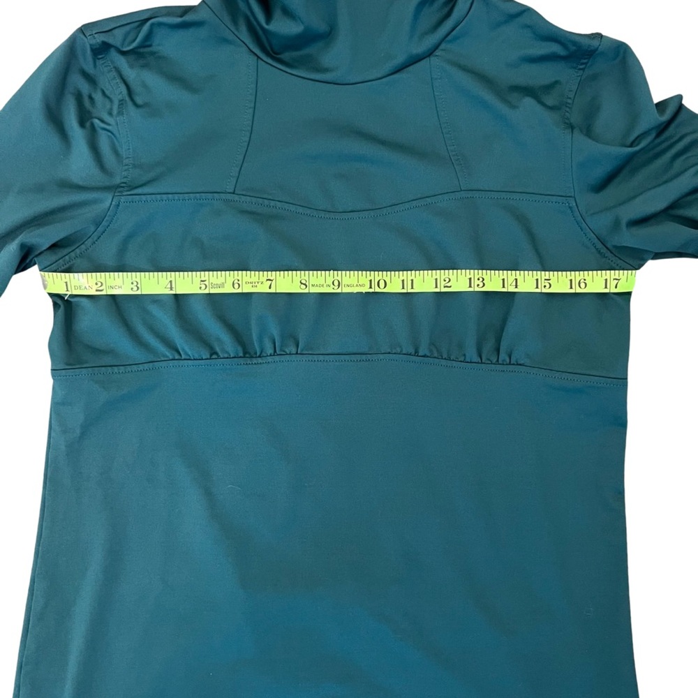 Turquoise Athleta pullover base layer. - Picture 3 of 8